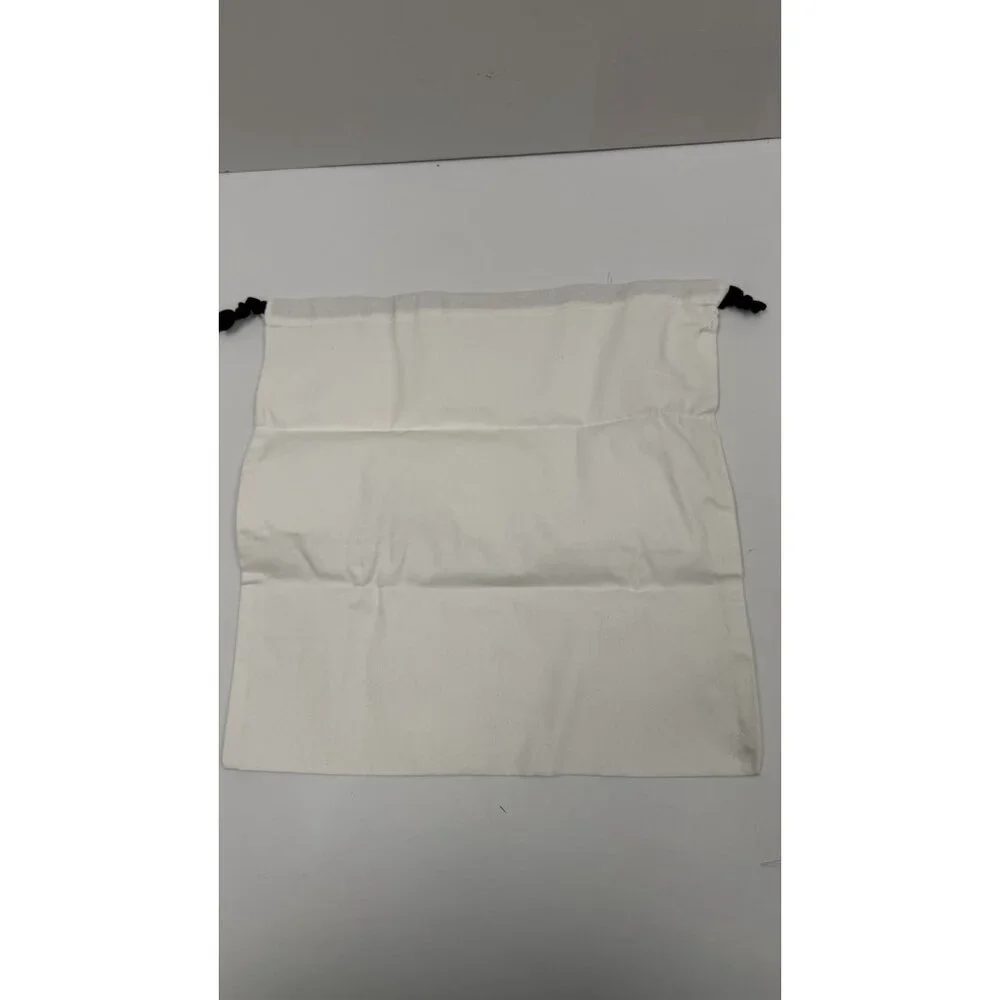 Reiss white cotton drawstring dust bag with brand logo New